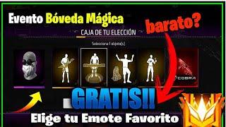 RÁPIDO COMO CONSEGUIR LOS 4 EMOTES DE LA BOVEDA MÁGICA TE REGRESAN DIAMANTES GIRO GRATIS Y DESCUENTO