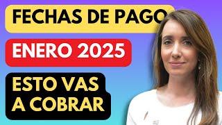  CUANDO y CUANTO COBRO ANSES ENERO 2025  JUBILADOS, PENSIONADOS, AUH, PNC, SUAF  FECHAS de PAGO