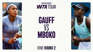 Coco Gauff vs. Victoria Mboko | 2025 Rome Round 2 | WTA Match Highlights
