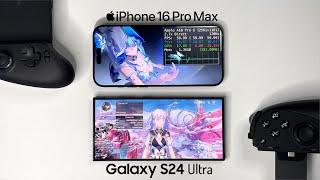 Galaxy S24 Ultra vs iPhone 16 Pro Max Wuthering Waves Gaming Test | Shorekeeper | Controller Support