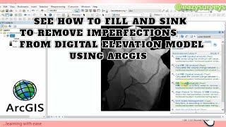 Terrain Analysis Hydrology fill and sink #srtm  using #arcgis || Complete video