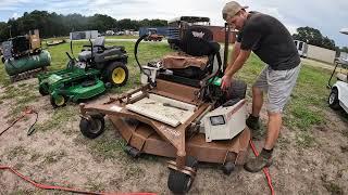 Buying a Diesel Zero-Turn Mower at Auction and Fixing It (Grasshopper 428D)