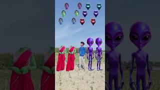 Cute girl and domi tu cosita alien vs me Correct head matching game new funny vfx video 