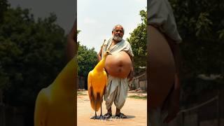 "The Magical Egg War: Grandma’s Red Peahen vs Grandpa’s Yellow Peahen!" # viral video #youtubeshorts