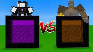 How to Make A Portal To The Titan Tv Man Upgraded Vs King Kong Dimension in Minecraft!