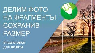 Как разделить изображение на несколько листов А4, сохранив размер для печати.