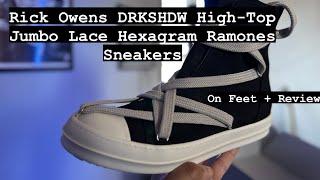 Rick Owens DRKSHDW High-Top Hexa Sneakers on foot + review