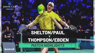 Ben Shelton/Tommy Paul v Matthew Ebden/Jorden Thompson | USA v Australia Davis Cup Finals Highlight