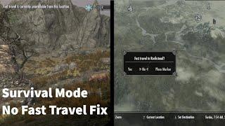 How to Fast Travel in Survival Mode┃Skyrim Anniversary Edition