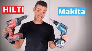 Hilti vs Makita Cordless Drywall Screwgun!!!