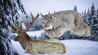 LYNX - The Wise Hunting Machine In The Snow Forest - You've Never Seen Before