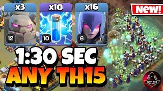 Epic Strategy! TH15 Zap Quake Witch is the Easiest TH15 Attack Strategy in Clash of Clans