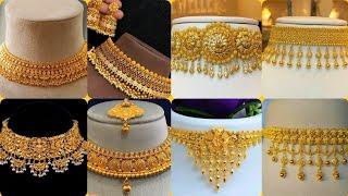 Gold Choker Design For Ladies/Gold Choker Necklace Design/Gold Choker Set/Light Weight #Gold Choker