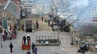 21 Gun Salute in Edinburgh for His Majesty King Charles III’s 74th birthday