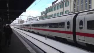 DB Inter-City Train arriving Thun, Switzerland