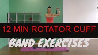 12 Minute Theraband Shoulder & Upper Back Strength | Rotator Cuff Exercises