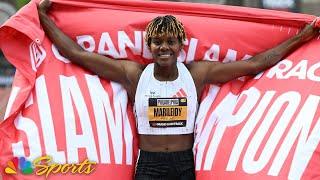 Marileidy Paulino TAKES COMMAND to sweep long sprints at Grand Slam Track Philadelphia | NBC Sports