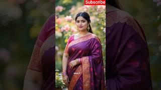 AI Saree Princess Glows Like Royalty  Walking in a Dream Garden  #Shorts #aisaree #ailookbook #ai