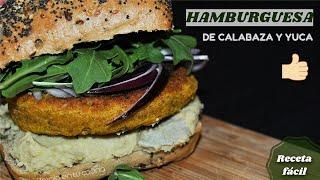 Hamburguesas de calabaza asada y yuca ¡100% VEGANAS! 