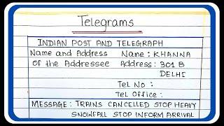 How To Write Telegram In English || telegram writing format