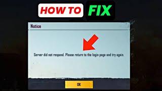BGMI LOGIN PROBLEM SOLUTION | SERVER DID NOT RESPOND PLEASE RETURN TO THE LOGIN PAGE AND TRY AGAIN