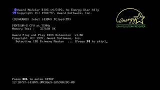 Old 90s PC boot sequence (4K)