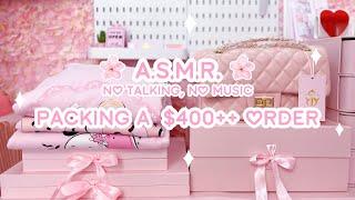 ASMR PACKING THE BIGGEST ORDER FOR AUGUST 2024! | NO TALKING, NO MUSIC STUDIO VLOG | SMALL BUSINESS