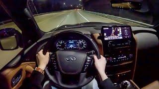 2023 Infiniti QX80 Sensory - POV Night Drive (Binaural Audio)