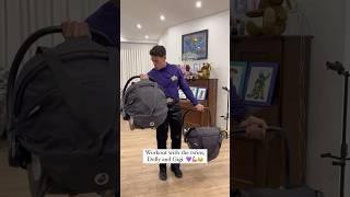 John Wiggle’s always got time for a quick workout ️ #baby #twins #purplewiggle