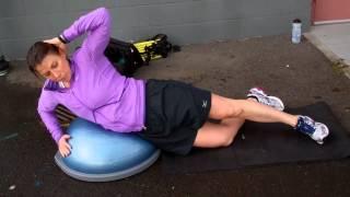 Side lying oblique crunch