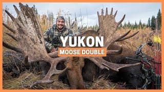 Dad and I Double Down on a Monster Moose at 20 yards!  Bowhunting Adventure in Yukon!