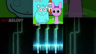 When Sky is Sick Inflation - Sprunki Meme @HF_Animation - Piano Tutorial #sprunki #shorts