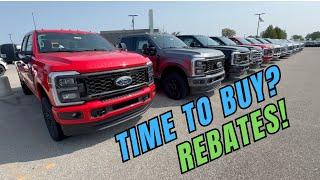 2024 Ford Super duty F-250 and F-350 inventory piling up, discounts are rebates are here!