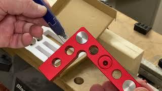 SNADER Mini Small Square with Center Finder for Woodworking