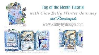 Ciao  Bella Winter Wonderland Shaker Tag Album with Pop Up Flap Tutorial