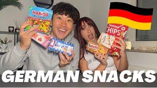 American Tries GERMAN SNACKS