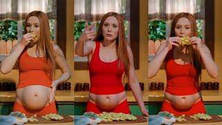 Wanda Maximoff belly inflation - AI