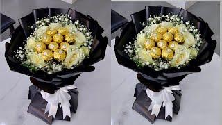 How To Make Chocolate Bouquet Ferrero Rocher || CHOCOLATE BOUQUET TUTORIAL || How To Make Chocolate