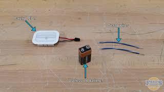 Testing an LED Bulb in a Refrigerator using only a Battery and some Wire