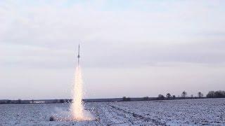 Nozzleless sparky high power rocket launch +Ti flakes