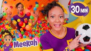 Meekahs BOUNCING Adventure | Meekah | Blippi & Meekah Challenges and Games for Kids