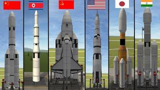 KSP: The Biggest Rockets From Every Country Re-created In Kerbal Space Program!