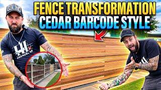 Installing a Cedar Slatted Horizontal Fence | Barcode Style