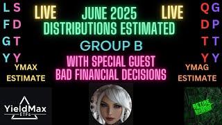 YieldMax May 2025 Group B Distributions Estimated LIVE for NVDY, FBY, BABO, PLTY, MARO, & more.