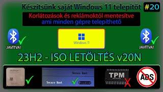 Windows11 Készítsünk saját telepítőt #20  Megoldva a bluetooth hiba, ÍGY csináld! + Letöltés ISO V20