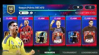 EA FC MOBILE 25 • I CLAIMED ALL LEAGUE REWARDS & OPENED 105-109 AQUA VS INFERNO MARKET PICKS!!