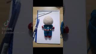 Captain America amigurumi  #gifts #giftideas #crochet #handmadedoll #handmadegifts #crochetdoll