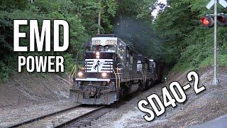 Classic Norfolk Southern SD40-2s in Tennessee