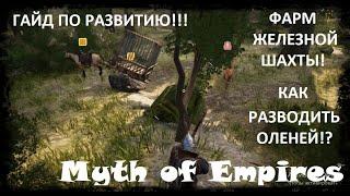 Myth of Empires - гайд по разведению оленей, фарм железной шахты