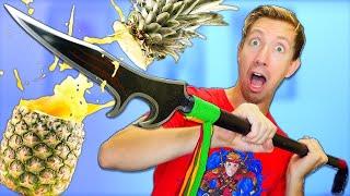 5 League of Legends Gadgets vs Fruit Ninja in Real Life (LOL mobile game case opening review)